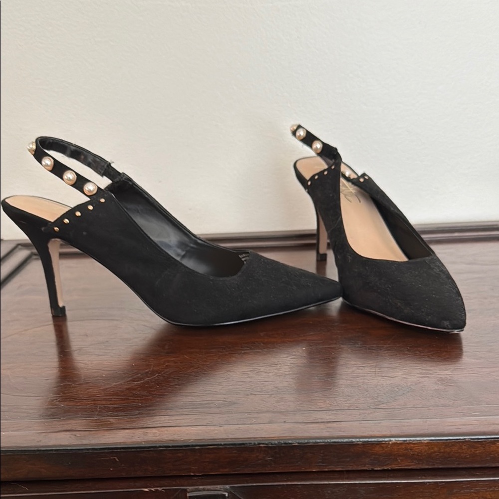 Elegant Black Slingback Heels